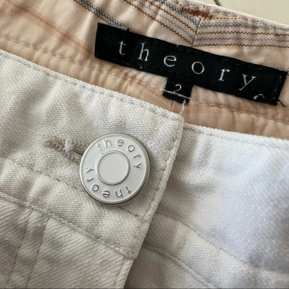 Theory White Biker Shorts - Size 2 - Picture 4 of 6